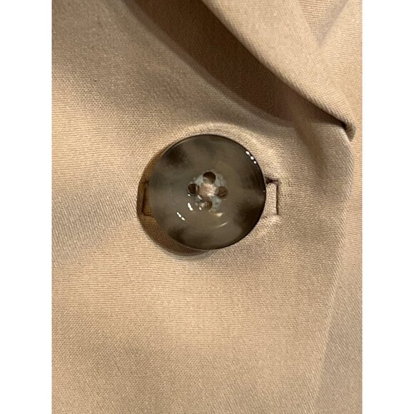 Chicos Black Label Womens Blazer Size 1 US 8/10 Tan Single Button - Picture 10 of 10